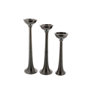 Ensemble de piliers de bougies en aluminium nickelé de 3 bougeoirs décoratifs de mariage les plus vendus à vendre - Product Image 2