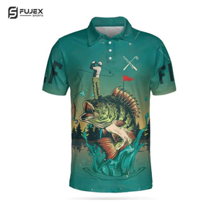 Último diseño de alto impacto Tasa baja y buen material Servicios OEM buenos superventas para camisetas de pesca - Product Image 1