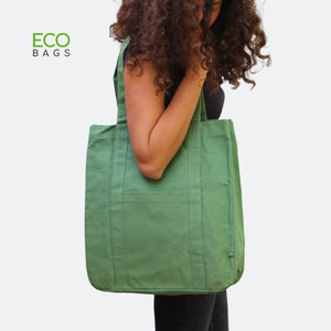 กระเป๋าผ้าใบธรรมดา,กระเป๋าผ้าคอตตอนเป็นมิตรกับสิ่งแวดล้อมนำกลับมาใช้ใหม่ได้ - Product Image 6