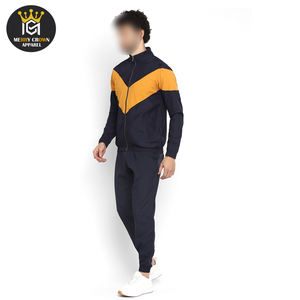 ชุดวอร์มเทรนนิ่งสำหรับผู้ชายคอเสื้อแบบบล็อกสีมีซิปครึ่งตัวพิมพ์โลโก้สไตล์ระบายอากาศได้ดี - Product Image 2