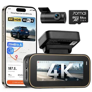 Caméra embarquée 70mai A810 Lite 4K avant et arrière, caméra de voiture avec accès à distance 4G LTE - Product Image 1
