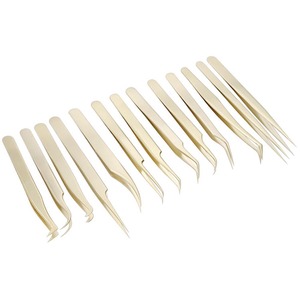 Pince à épiler d'extension de cils en acier inoxydable de qualité supérieure pour l'application de cils à volume classique et méga volume pour salon et usage domestique - Product Image 4