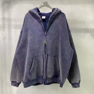 Sweat à capuche zippé de classe pour hommes, coupe régulière, 400GSM, 100% coton décontracté, coupe confortable pour hommes au meilleur prix - Product Image 4