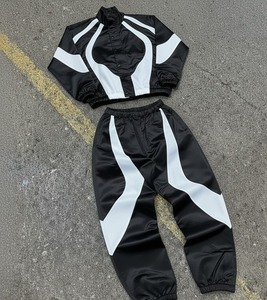 Ensemble de survêtement personnalisé pour hommes Sportswear deux pièces veste et pantalon vente en gros de vêtements de sport OEM ODM combinaison de sport - Product Image 5