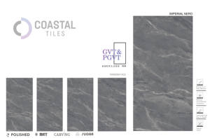 Carrelage de sol brillant en porcelaine de haute qualité 600x1200MM Gris impérial - Product Image 6