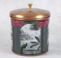 Nuevo Recipiente para Frutos Secos y Dátiles, Caja de Metal de Acero Inoxidable con Recubrimiento de Esmalte con Diseño de Elefante, Tarro de Almacenamiento de Dátiles para Joyas, Hecho en Metal