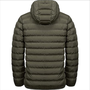 แจ็กเก็ตขนเป็ดสำหรับผู้ชายพร้อมฮู้ดด้านหน้าโลโก้2025ออกแบบได้ตามต้องการ - Product Image 2