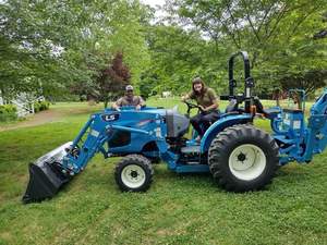 Tractor de cortacésped inalámbrico 2024 con cargador frontal y retroexcavadora 5.5HP Mini Tractor para Europa - Product Image 6