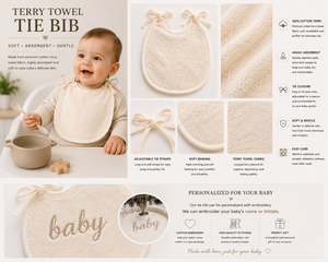 Bavoirs pour bébé en coton turc 100% – Bavoirs ultra absorbants pour la bave et la dentition avec sangles réglables, vêtements doux pour nouveau-nés - Product Image 3