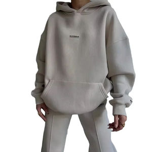 Sudadera con capucha de lana de talla grande informal de verano para mujer de Pakistán Europa Estados Unidos con diseño estampado de manga larga - Product Image 5