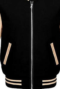 KIC <b>STAR</b> FASHION INDUSTRY Men's Winter Coated Custom Front Street Wear Letterman 100% Wool Stand Collar Breathable Full <b>Jacket</b> - Product Image 2