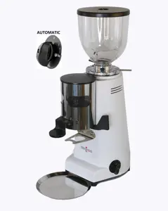 QUALITY ITALIAN PROFESSIONAL COFFEE GRINDER DOSER AUTOMATIC FOR CAFES HORECA FLAT BURRS 83mm WHITE