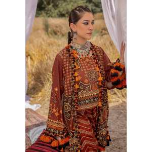 ชุดสูทผ้าลอนพิมพ์ลายทองแบบ 2 ชิ้นสำหรับผู้หญิง รุ่น TL-52144 - Product Image 1