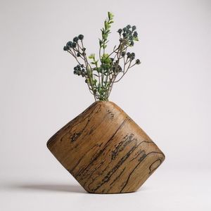 Vase de sol en bois élégant et moderne, fait main, pots fonctionnels pour une décoration romantique de la maison et du bureau - Product Image 3