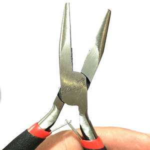 Hair <b>Extension</b> Pliers Straight Mouth Black Handle High Carbon Steel for Micro Ring <b>Beads</b> Feather <b>Extensions</b> - Product Image 6