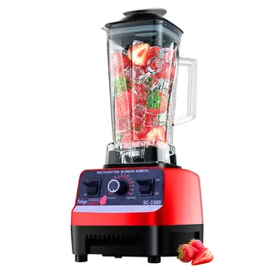 Heavy Duty Professional 1000W Commercial Grade Bar Blender For Shakes Smoothies Ice Crushing Dry Grinding Red