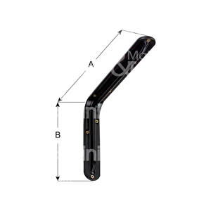 <b>SHELF</b> <b>BRACKET</b> IN PRESSED STEEL, <b>BLACK</b> paint finish - Product Image 1