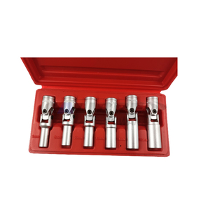 Juego de llaves de vaso flexibles cortas TAIWAN CALIBRE de 6 piezas, 3/8" Dr, 8-16mm, para bujías incandescentes - Product Image 1