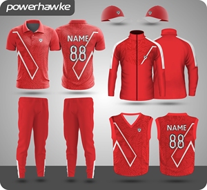 Nuevo diseñador Formal Look Cricket Uniformes Cricket Jersey Nuevo estampado Cuello Camiseta Mangas completas Jersey disponible - Product Image 3