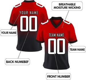 Maillot de football américain personnalisé de haute qualité, imprimé par sublimation, respirant, manches courtes, antibactérien, séchage rapide, sport - Product Image 3