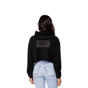 Women Yoga Wear Hoodies High Quality Fleece Material Full Sleeves and <b>Crop</b> <b>Top</b> Style Hot Looking Hooded Sweat Shirt for Women - Product Image 3