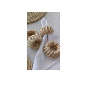 Vente en gros pas cher Anneau de serviette en rotin pour décoration de table avec strass et bling Anneau à boucle pour serviette de table - Product Image 1