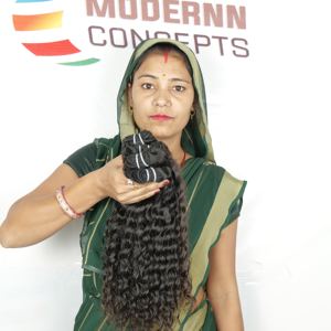 100% Extensions de cheveux humains vierges non transformés Temple de cuticules Double dessiné vendeur trame naturelle brute vague profonde indienne Remy Bundles - Product Image 5