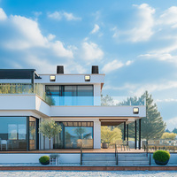 Maison duplex en acier léger, villa de luxe à 3 chambres, entièrement équipée, maison préfabriquée moderne, construction rapide, ignifuge, chalet de plage