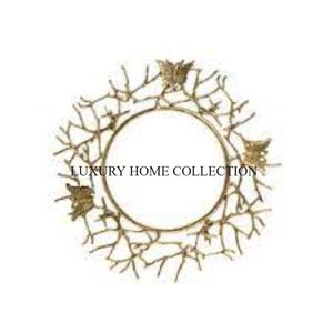 Material de acero inoxidable y cristal, Decoración de mesa pulida con espejo, vajilla para servidor de alimentos, debajo del plato para decoración de boda - Product Image 4