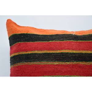 24x24 Inch Multicolor Kantha Patchwork Wool Pillow Vintage Pattern Woven Decorative <b>Cushion</b> - Product Image 2