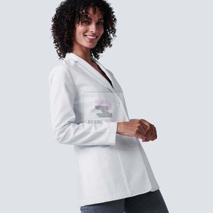 Unisex Long-Sleeved Woven Cotton Polyester Breathable Stretch Lab <b>Coats</b> Comfortable Hospital Uniform for Doctors and Nurses - Product Image 5