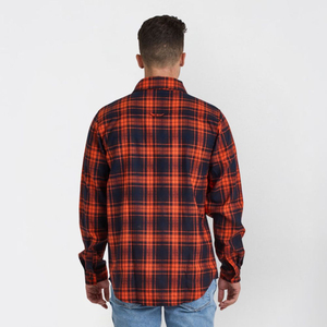 Custom Logo Button-Up Plaid <b>Shirts</b> 100% Cotton Long Sleeve Flannel Plus Size Casual Wear for Men Wholesale Clothing Plaid <b>Shirt</b> - Product Image 4
