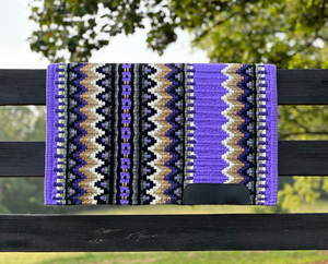 Western Show Horse Saddle Blanket Diseño de Nueva Zelanda Manta de sillín de lana hecha a mano Top Wool Saddle Pad Size - Product Image 2