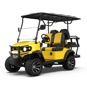 Carrinho de golfe elétrico para veículos utilitários, carrinho de golfe elétrico de 4 lugares com bateria de lítio