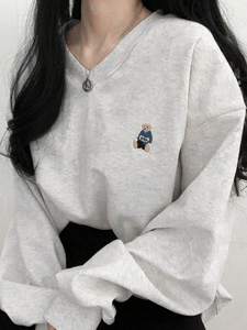 <span class=keywords><strong>Felpa</strong></span> <span class=keywords><strong>con</strong></span> ricamo Cool Bear <span class=keywords><strong>felpa</strong></span> da <span class=keywords><strong>donna</strong></span> carina oversize a tracolla - Product Image 5