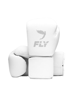Guantes de Boxeo Profesionales de Piel Blanca de Alta Calidad, Nuevos, con Cierre de Velcro, para Entrenamiento y Sparring, CP-BG-59 - Product Image 1