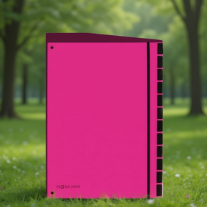 Organizador de Escritorio PAGNA TREND Rosa Oscuro con 12 Compartimentos DIN A4, Bandejas para Archivos Laminadas con Película de Polipropileno y Cartón - Product Image 3