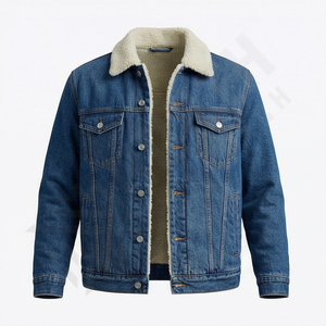 Veste en cuir imperméable pour homme sur mesure, design unique, paillettes lavées, service personnalisé, look denim, vêtements d'extérieur - Product Image 1