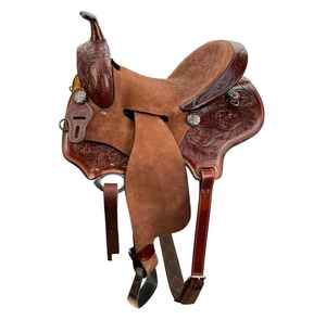 Siège profond cuir Western selle cheval baril plaisir anglais course de chevaux produits inde meilleur prix HORZE N PET INTERNATIONAL - Product Image 4