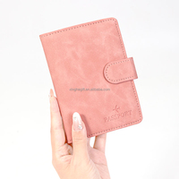 Porta Pasaportes Magnético Personalizado con Logotipo, Organizador de Documentos y Boletos de Viaje, Color Rosa Multicolor