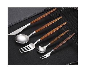 Couverts en métal argenté Cuillère Fourchette Couverts en or Couverts de mariage Couverts de luxe de Noël en acier inoxydable de haute qualité - Product Image 4