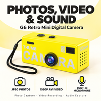 Mini caméra numérique G6 rétro de poche avec enregistrement vidéo 1080P, écran de 0,96 pouce, disponible en 6 couleurs