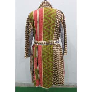Robe de plage réversible vintage en coton Kantha pour femme, style bohème, vêtement vintage - Product Image 2