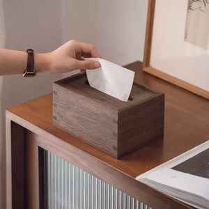 Servilletero de Madera de la Más Alta Calidad, Cuadrado y Redondo, de Resina Azul, Accesorios para Mesa, Dispensador de Servilletas y Organizador para Oficina y Restaurante - Product Image 6