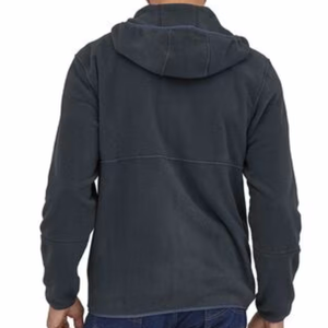 Sweat à capuche en polaire sherpa doux et confortable de haute qualité avec logo personnalisé, veste chaude unie écologique pour homme avec poches pour l'hiver - Product Image 3