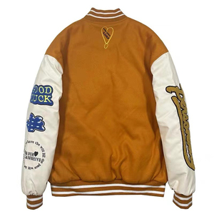 Personalizado Baloncesto Varsity Letterman Chaqueta Tallas grandes Jersey Chaqueta Botón Invierno Venta al por mayor Custom Stand Hombres Casual Revestimiento - Product Image 4