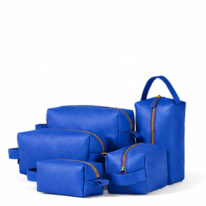 Factory Custom Leather Cosmetic <b>Bag</b> Double Layered Makeup <b>Bag</b> Portable Large Travel <b>for</b> Case Zipper Closure <b>for</b> Men <b>Women</b> - Product Image 4