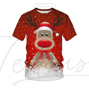 Camisetas Formales Navideñas Unisex para Hombre, Precio al por Mayor 2026, Diseños Modernos Premium, Tela Transpirable de Poliéster/Algodón - Product Image 4