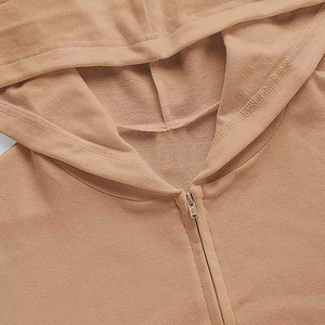 Venta al por mayor de alta calidad de moda mujeres Crop Hoodies para Casual/Último diseño High Street Crop Top Hoodies para las mujeres - Product Image 6