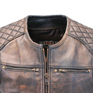 Brown <b>Leather</b> Vest with Unique Shoulder Design Breathable Comfortable Quick Dry High Street <b>Leather</b> Vest for <b>Men</b> OEM Service - Product Image 5